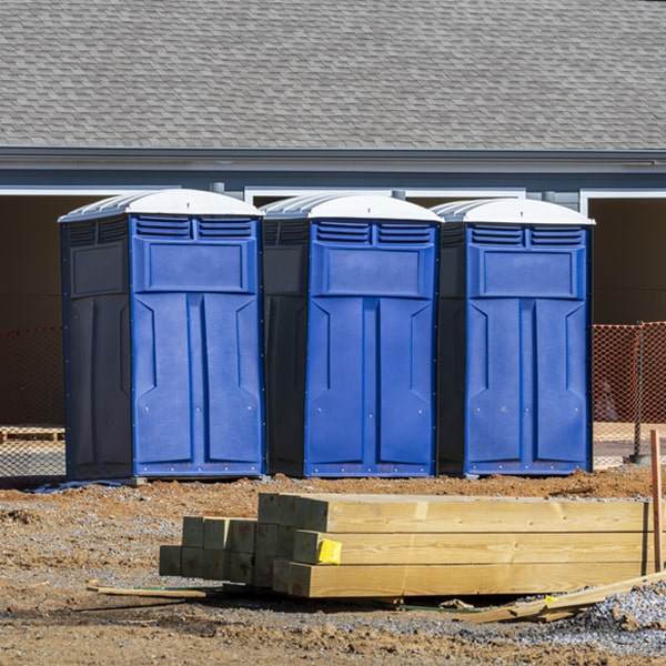 how often are the porta potties cleaned and serviced during a rental period in Garfield